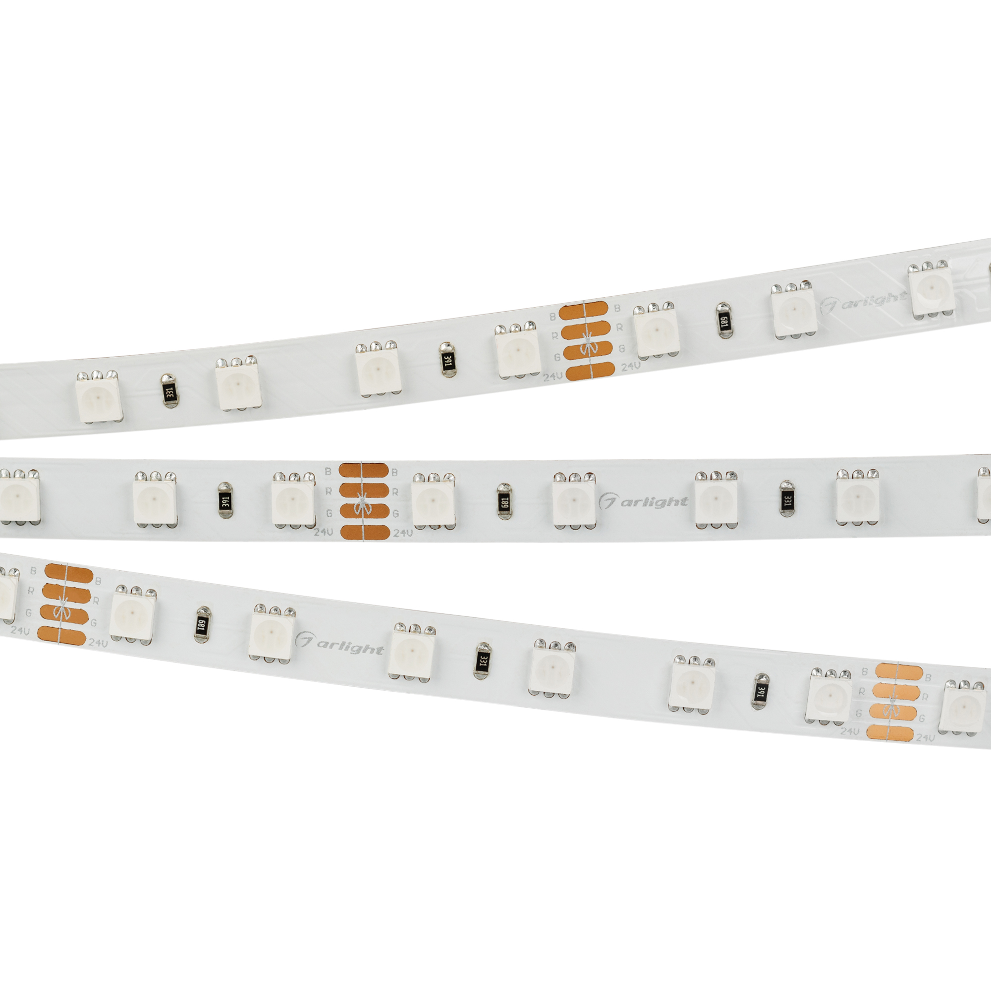 Лента RT-B60-10mm 24V RGB (14.4 W/m, IP20, 5060, 5m) 010367(2)