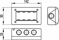 Коробка установочная под VIVA 4 мод. настен. IP40 54740