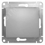 Кнопка нажимная 1-кл. СП Glossa 10А IP20 (сх. 1) 10AX механизм алюм. SE GSL000315