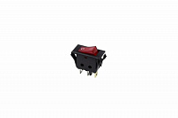 Выключатель клавишный 250V 15А (3с) ON-OFF красный с подсветкой (RWB-413, SC-788) 36-2225