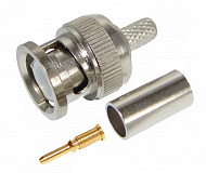 Разъем BNC штекер RG-6 обжим 05-3003