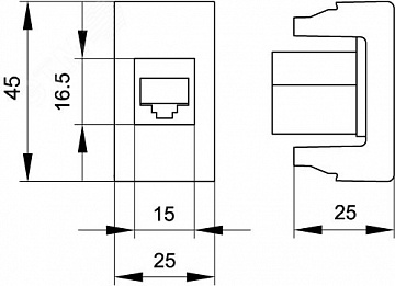 Розетка RJ-45 кат.6 Viva 1 модуль черный 45258
