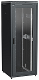 Шкаф сетевой 19" LINEA N 42U 800х800мм стеклянная передняя дверь задняя металлическая черный LN05-42U88-GM
