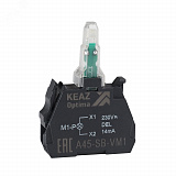 Световой-блок-OptiSignal-D22-A45-SB-VM4-красный-110-230 В AC/DC-с защитой от наводок ZBVM4 362251